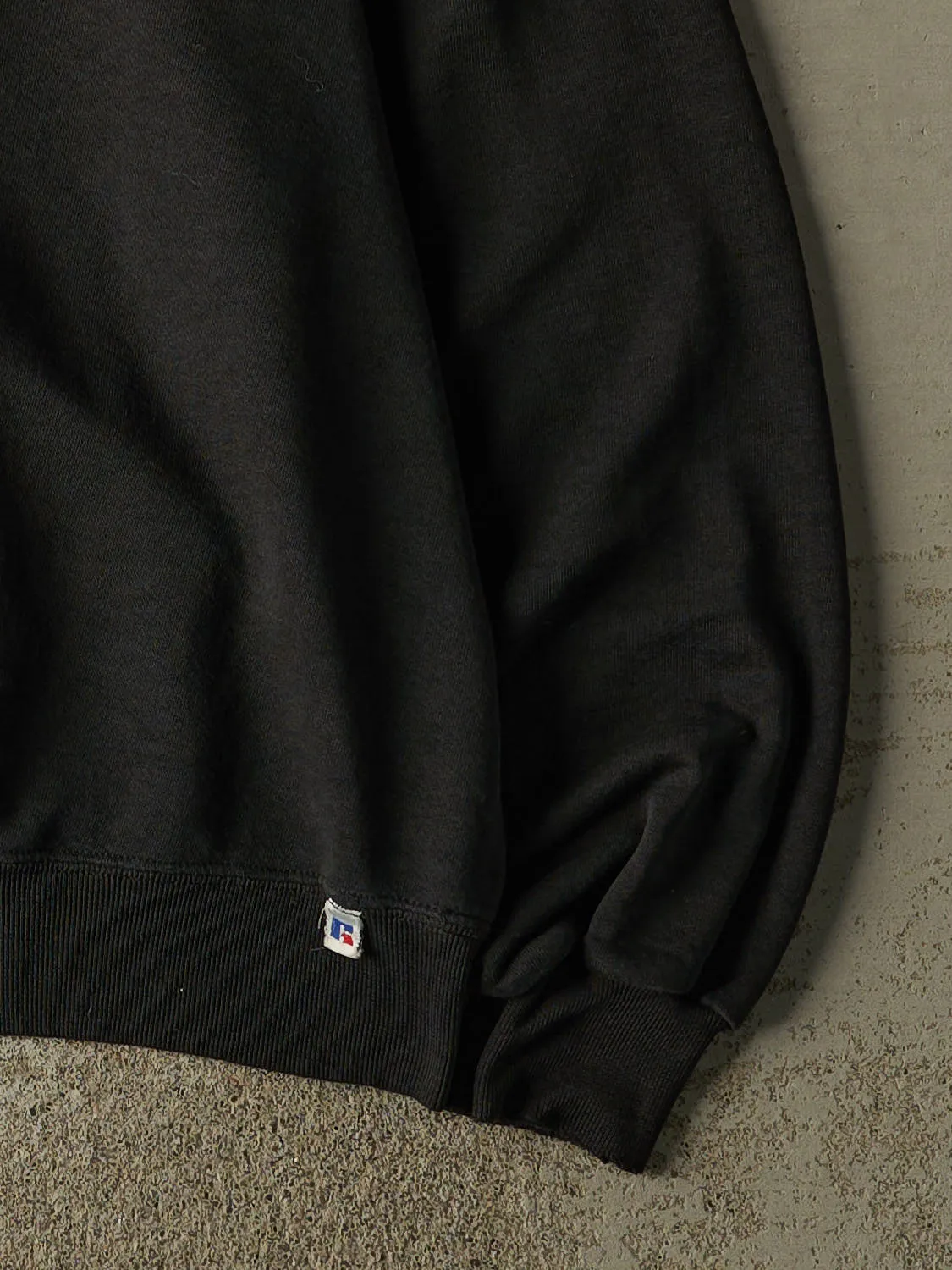 Vintage 90s Faded Black Russell Athletic Blank Crewneck (XL) sold by Rebalance Vintage product image thumbnail 4