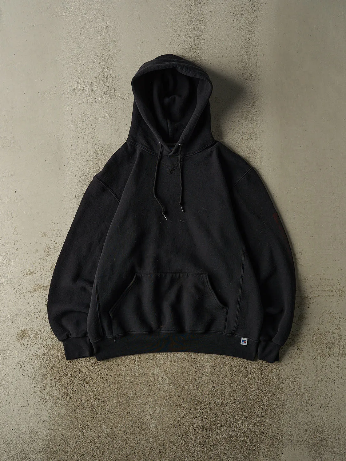 Vintage Y2K Black Russell Athletic Blank Hoodie (L) sold by Rebalance Vintage