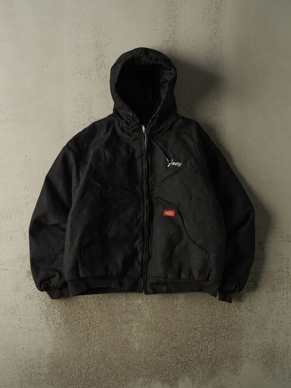 Vintage 90s Black Dickies Hooded Work Jacket (L/XL) made by Rebalance Vintage