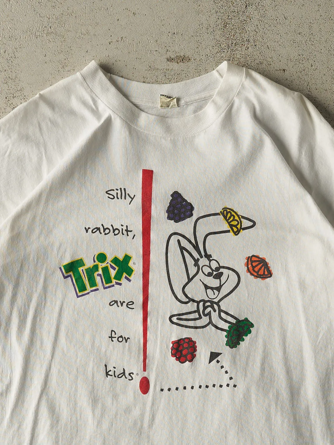 Vintage 90s White Trix Tee (XL) sold by Rebalance Vintage product image thumbnail 2