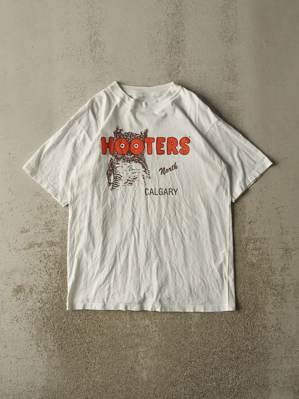 Vintage 90s White Hooters Calgary Tee (M/L) made by Rebalance Vintage
