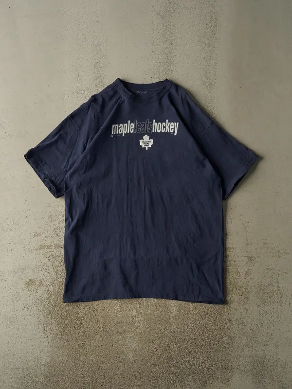 Vintage Y2K Navy Blue Toronto Maple Leafs Hockey Tee (XXL/XXXL) made by Rebalance Vintage