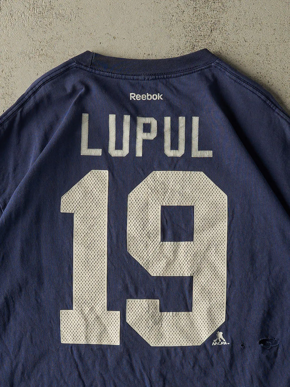 Vintage Y2K Navy Blue Toronto Maple Leafs #19 Joffrey Lupul Tee (XL) sold by Rebalance Vintage product image thumbnail 4