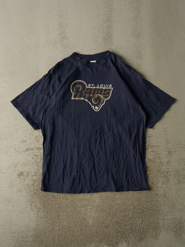 Vintage Y2K Navy Blue St. Louis Rams Tee (XXL) sold by Rebalance Vintage