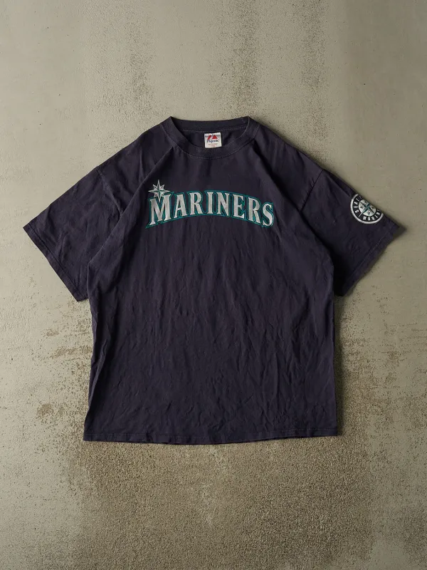 Vintage 90s Navy Blue Seattle Mariners Tee (XXL) made by Rebalance Vintage