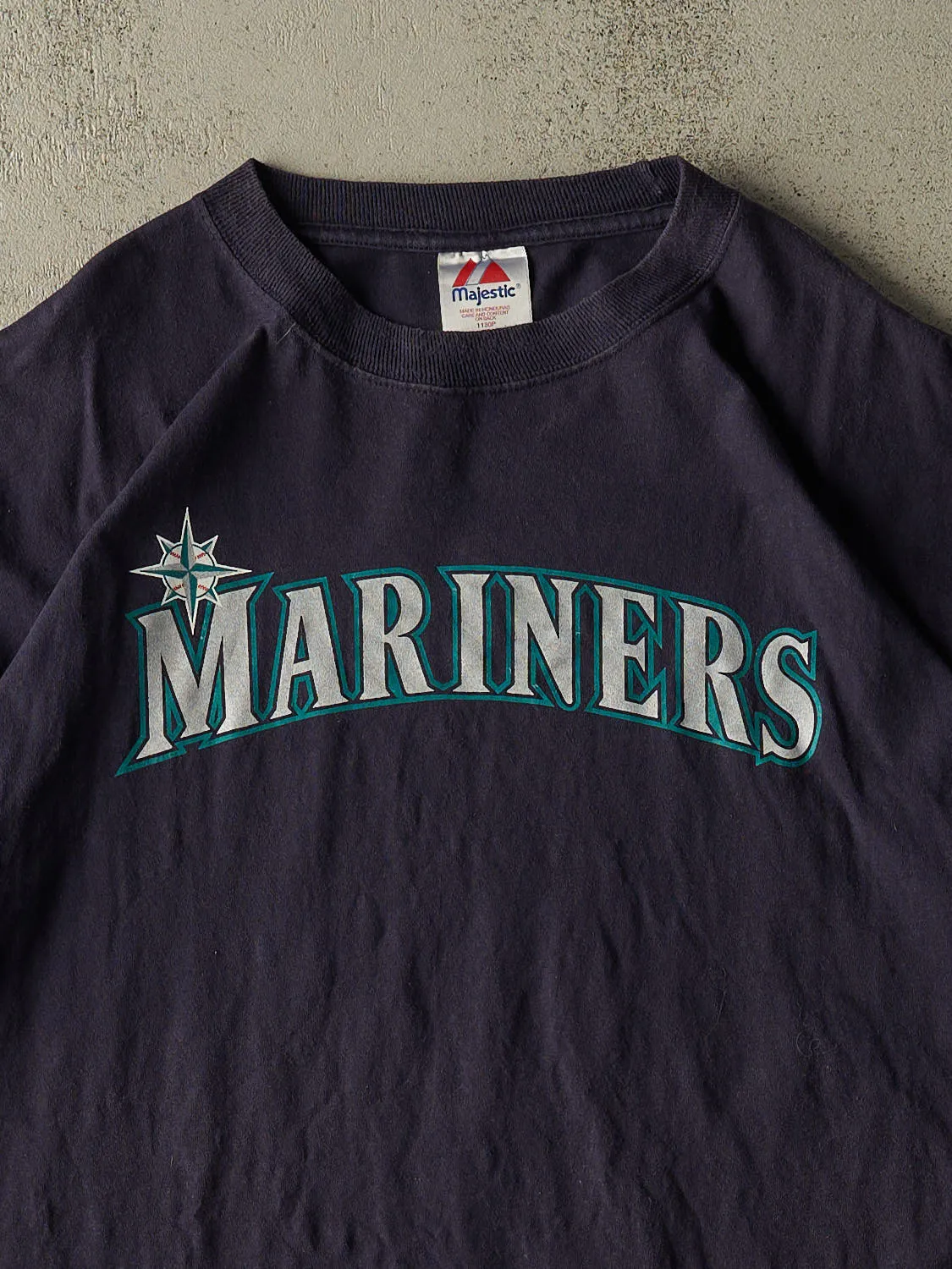 Vintage 90s Navy Blue Seattle Mariners Tee (XXL) sold by Rebalance Vintage product image thumbnail 2