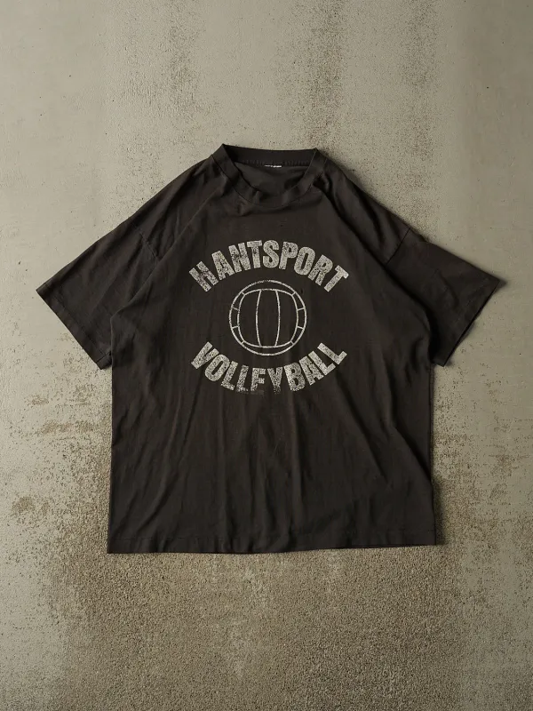 Vintage 90s Black Hantsport Volleyball Single Stitch Tee (L/XL) sold by Rebalance Vintage