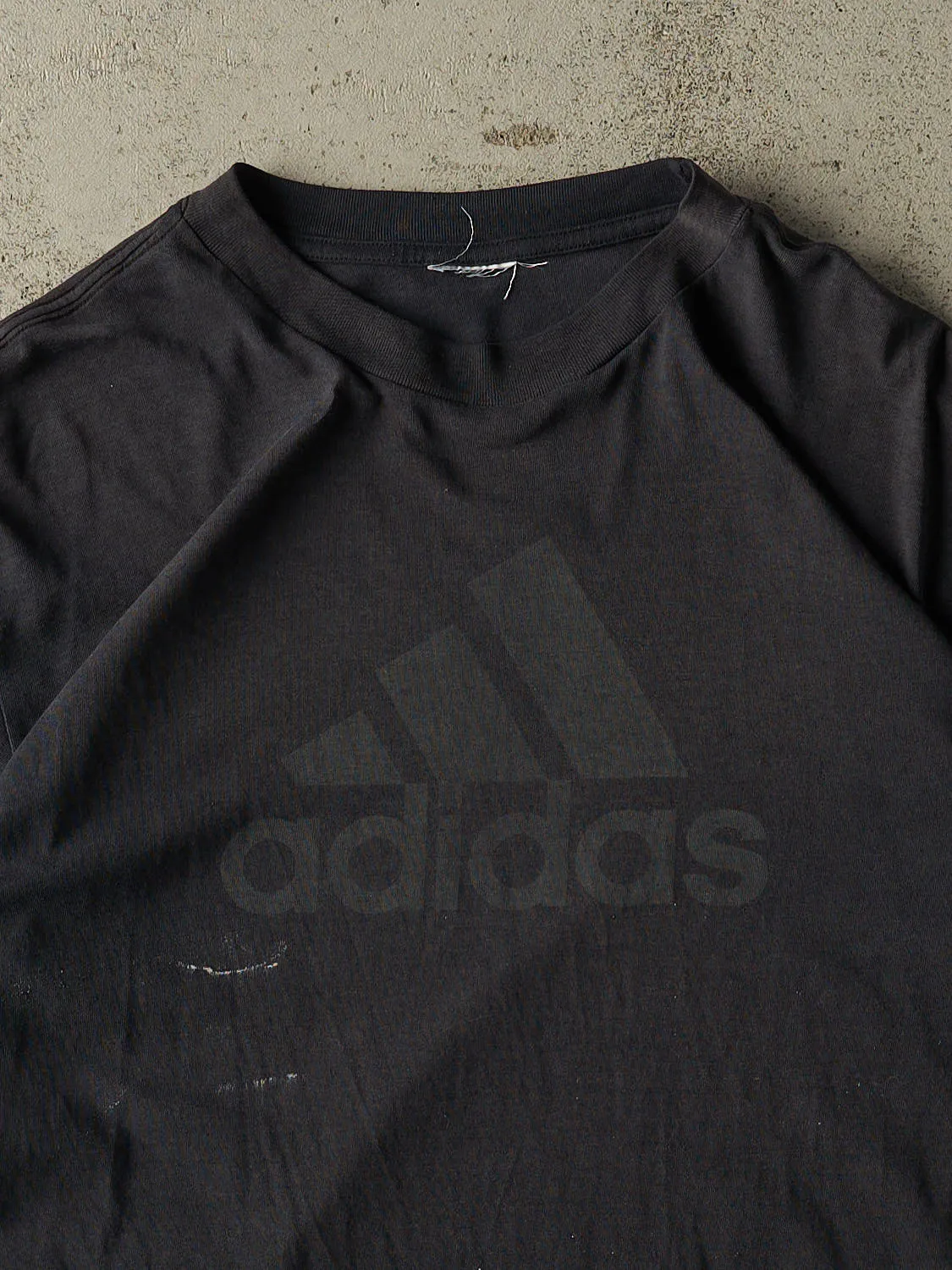 Vintage 90s Black Adidas Logo Tee (XL) sold by Rebalance Vintage product image thumbnail 2