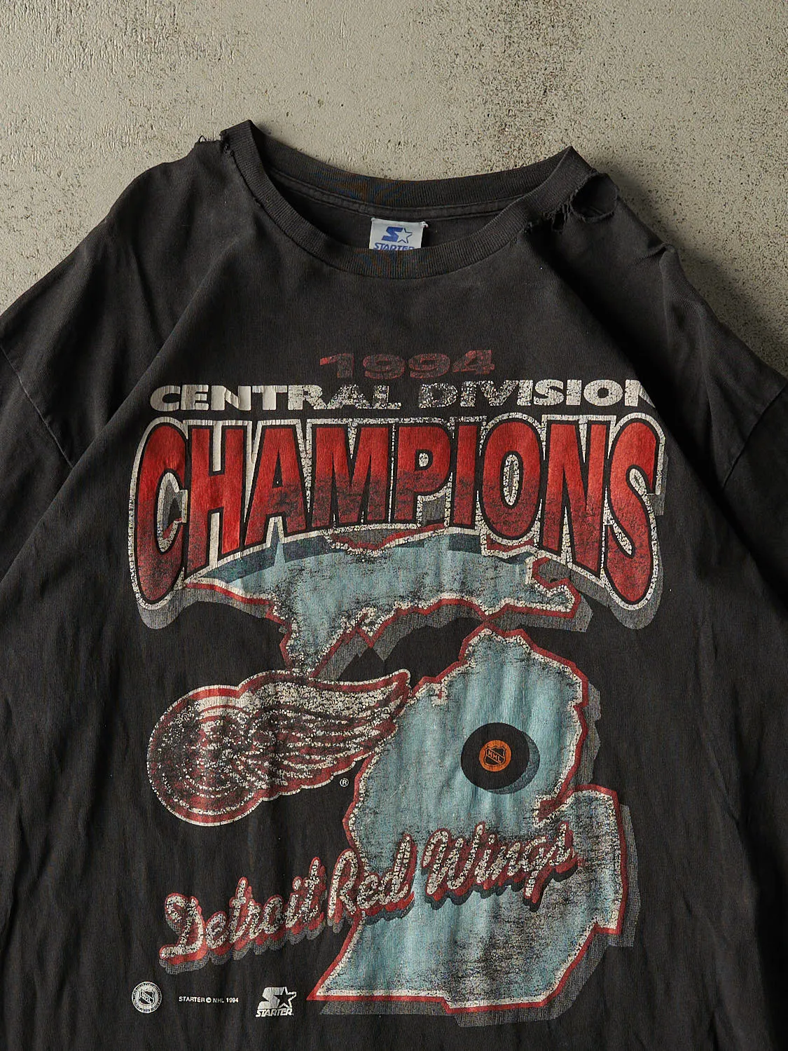 Vintage 94' Black Detroit Red Wings Divison Champions Tee (XL/XXL) sold by Rebalance Vintage product image thumbnail 2
