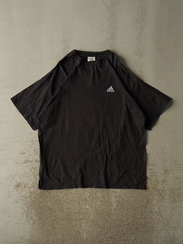 Vintage 90s Black Adidas Embroidered Tee (XXL) made by Rebalance Vintage