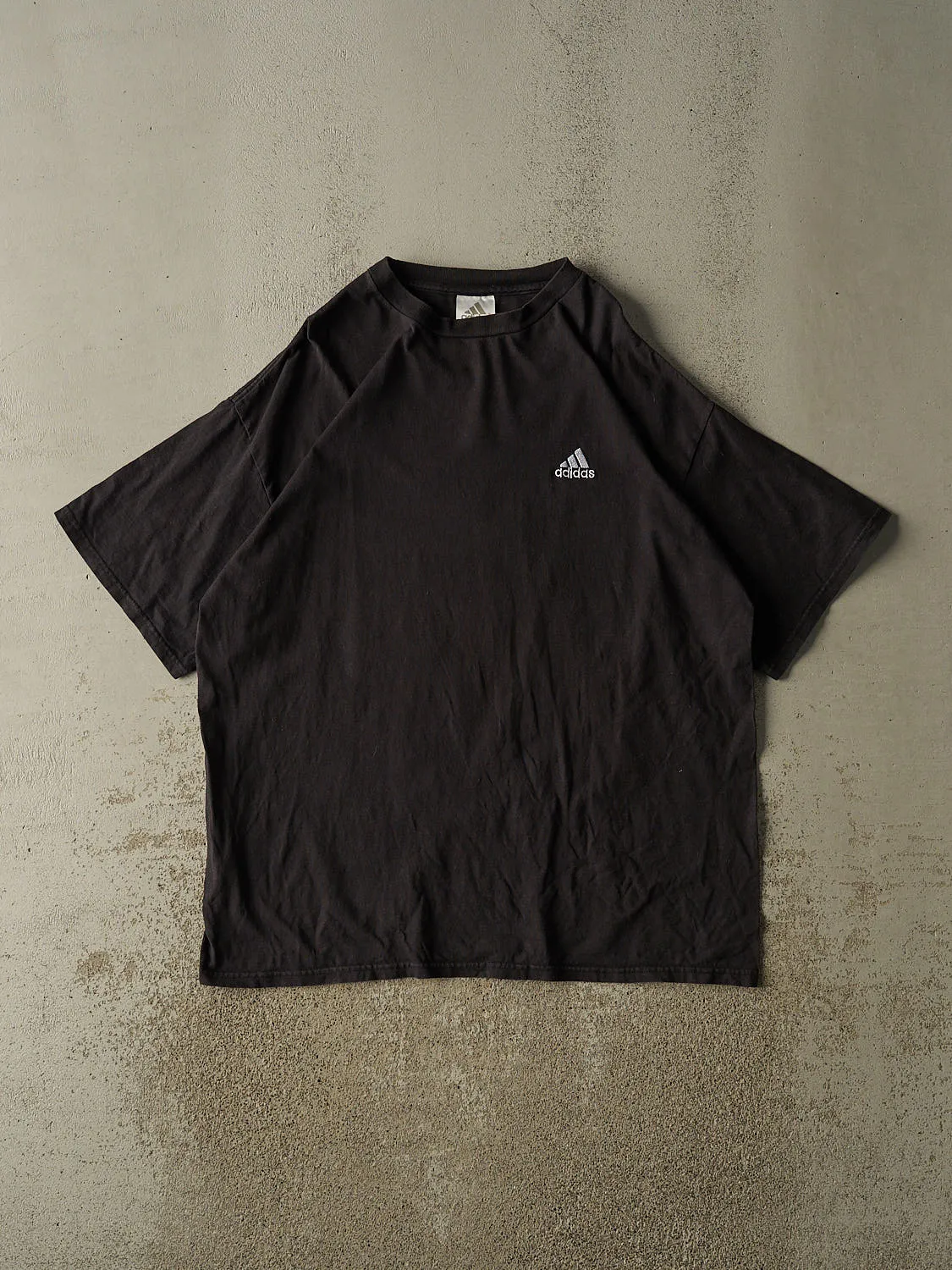 Vintage 90s Black Adidas Embroidered Tee (XXL) sold by Rebalance Vintage