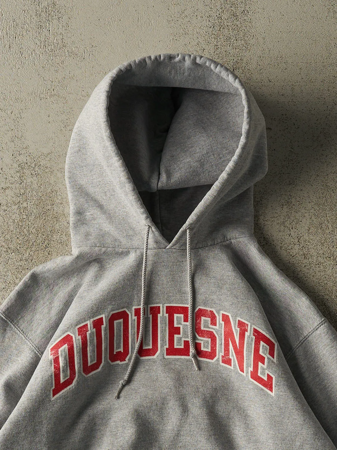 Vintage 90s Heather Grey Champion Duquesne Hoodie (S) sold by Rebalance Vintage product image thumbnail 2