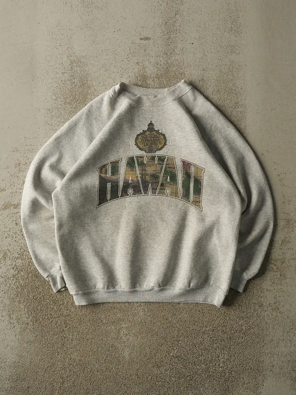 Vintage 80s Heather Grey Hawaii Crewneck (S/M) made by Rebalance Vintage