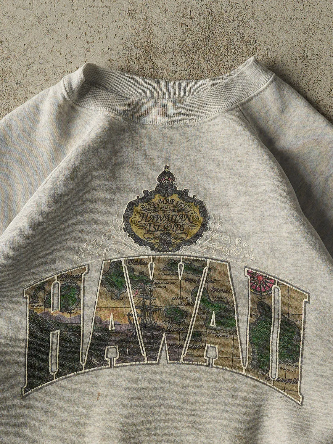 Vintage 80s Heather Grey Hawaii Crewneck (S/M) sold by Rebalance Vintage product image thumbnail 2
