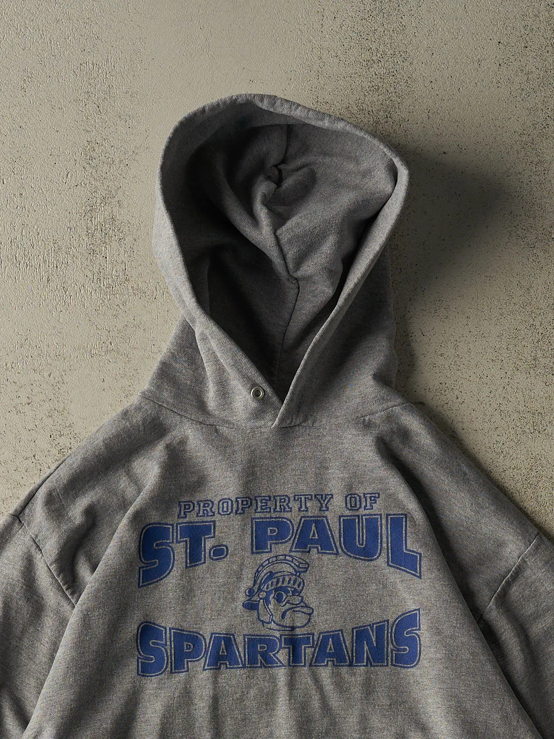 Vintage 90s Grey St. Paul Spartans Hoodie (L/XL) sold by Rebalance Vintage product image thumbnail 2