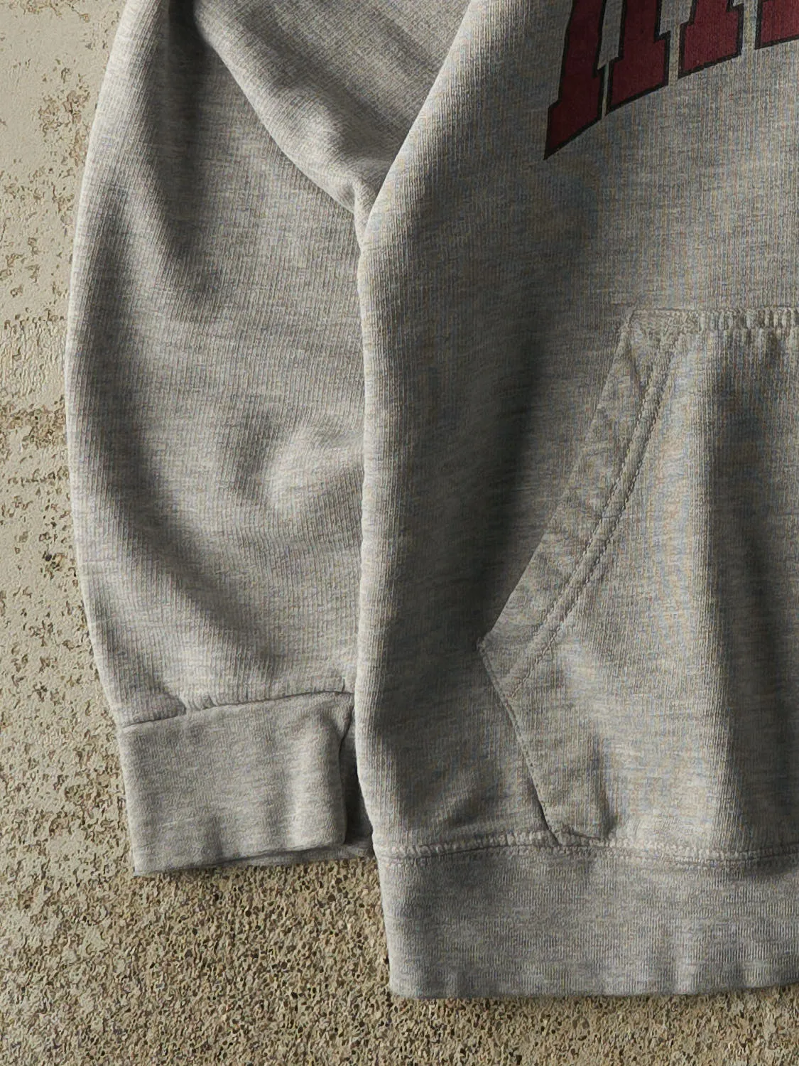Vintage 90s Grey Harvard Hoodie (S) sold by Rebalance Vintage product image thumbnail 3