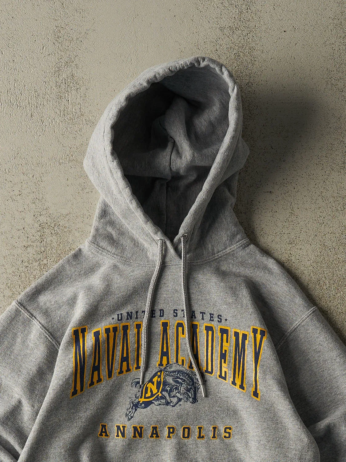 Vintage 90s Heather Grey US Naval Academy Hoodie (S) sold by Rebalance Vintage product image thumbnail 2