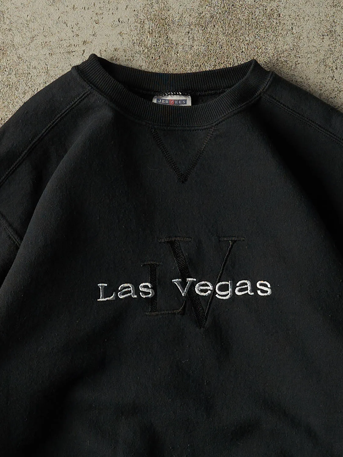 Vintage 90s Black Las Vegas Embroidered Crewneck (S/M) sold by Rebalance Vintage product image thumbnail 2