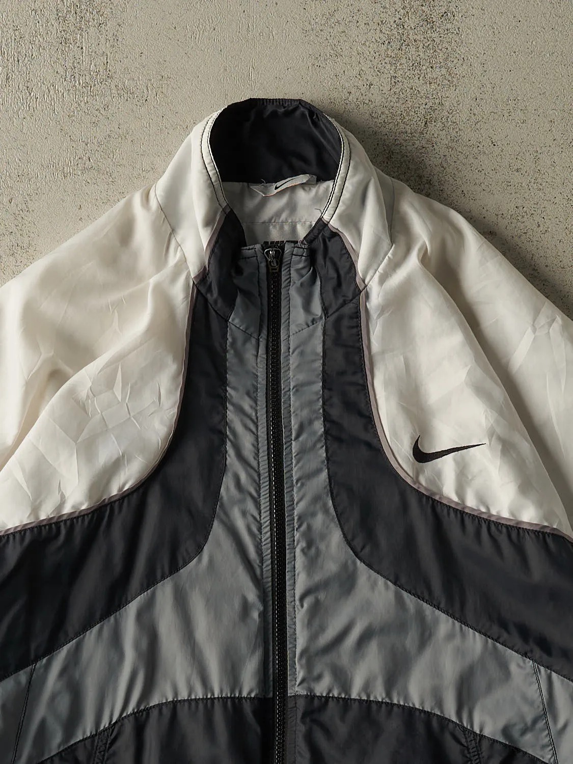 Vintage 90s White Nike Embroidered Windbreaker Jacket (L/XL) sold by Rebalance Vintage product image thumbnail 3