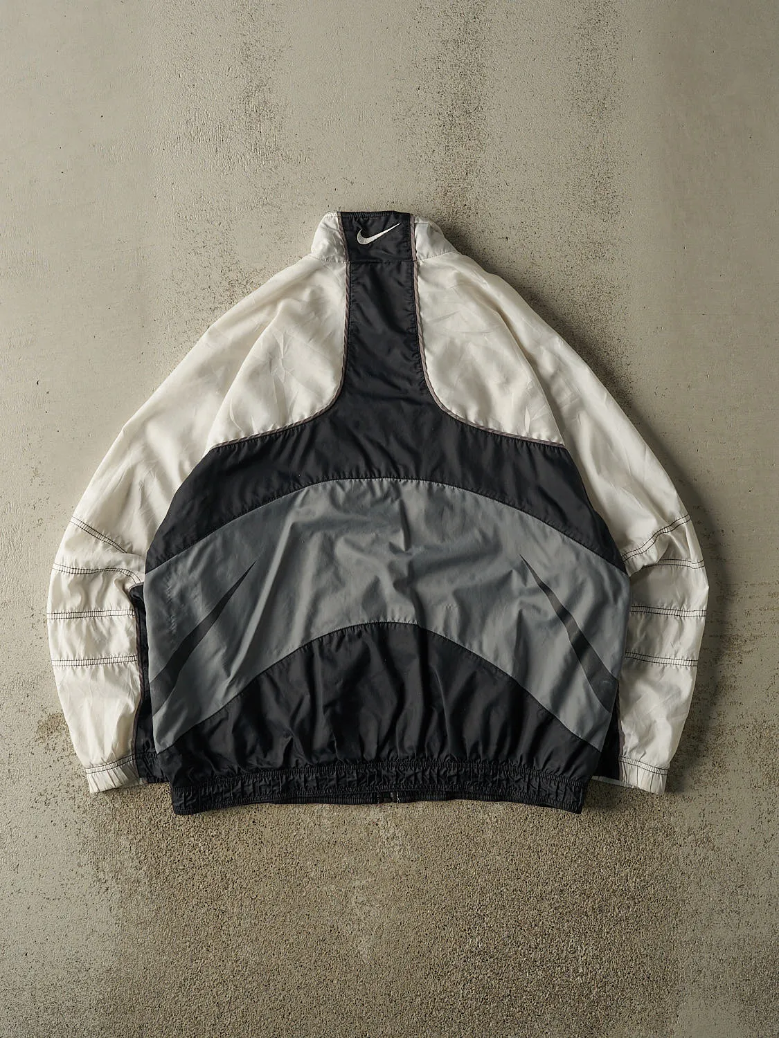 Vintage 90s White Nike Embroidered Windbreaker Jacket (L/XL) sold by Rebalance Vintage product image thumbnail 2