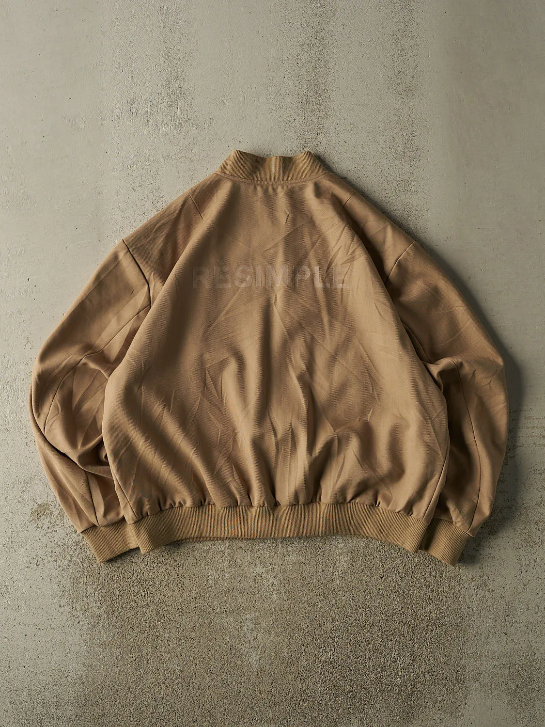 Vintage 90s Beige Bomber Jacket (XL/XXL) sold by Rebalance Vintage product image thumbnail 2