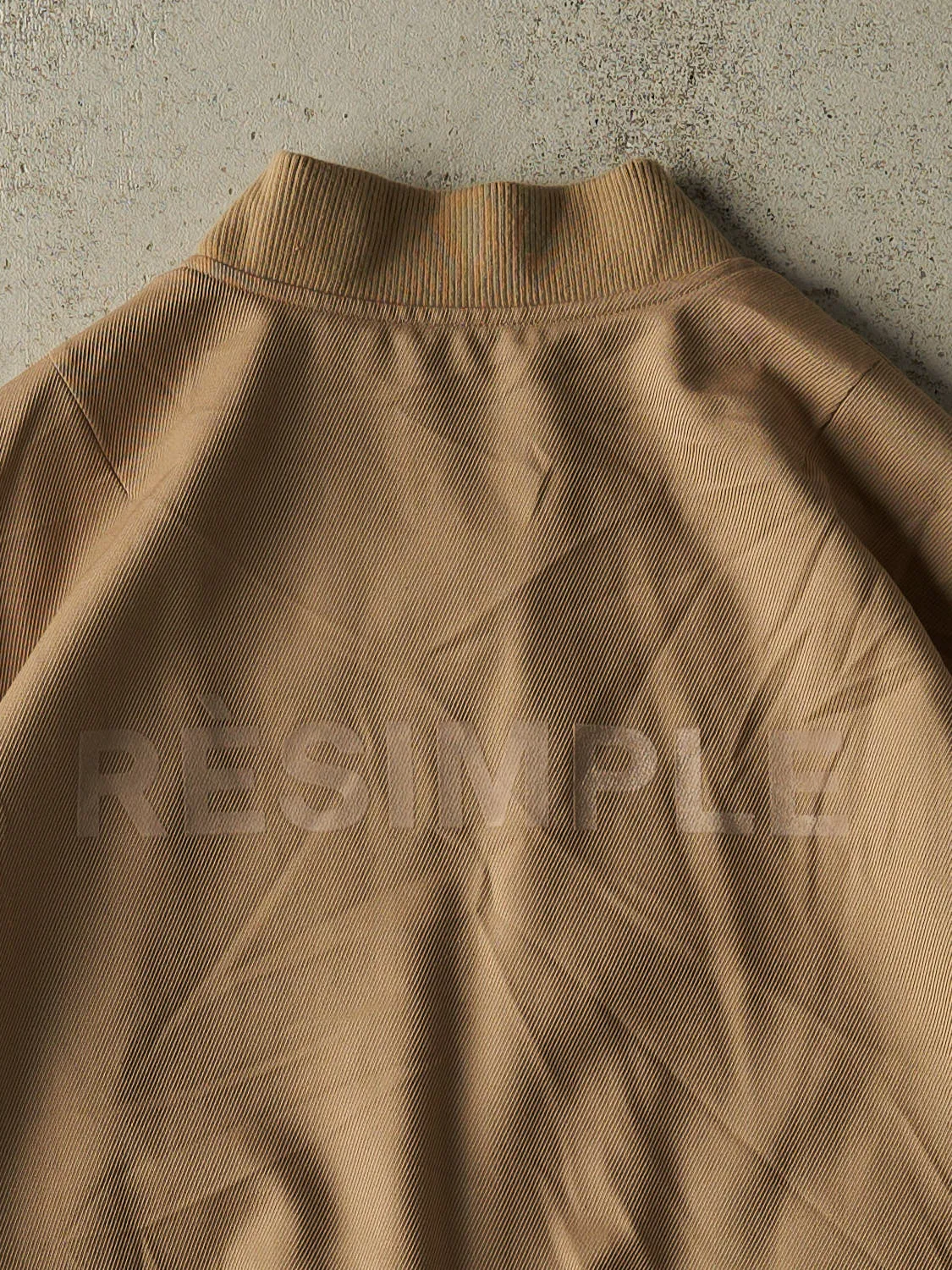 Vintage 90s Beige Bomber Jacket (XL/XXL) sold by Rebalance Vintage product image thumbnail 4
