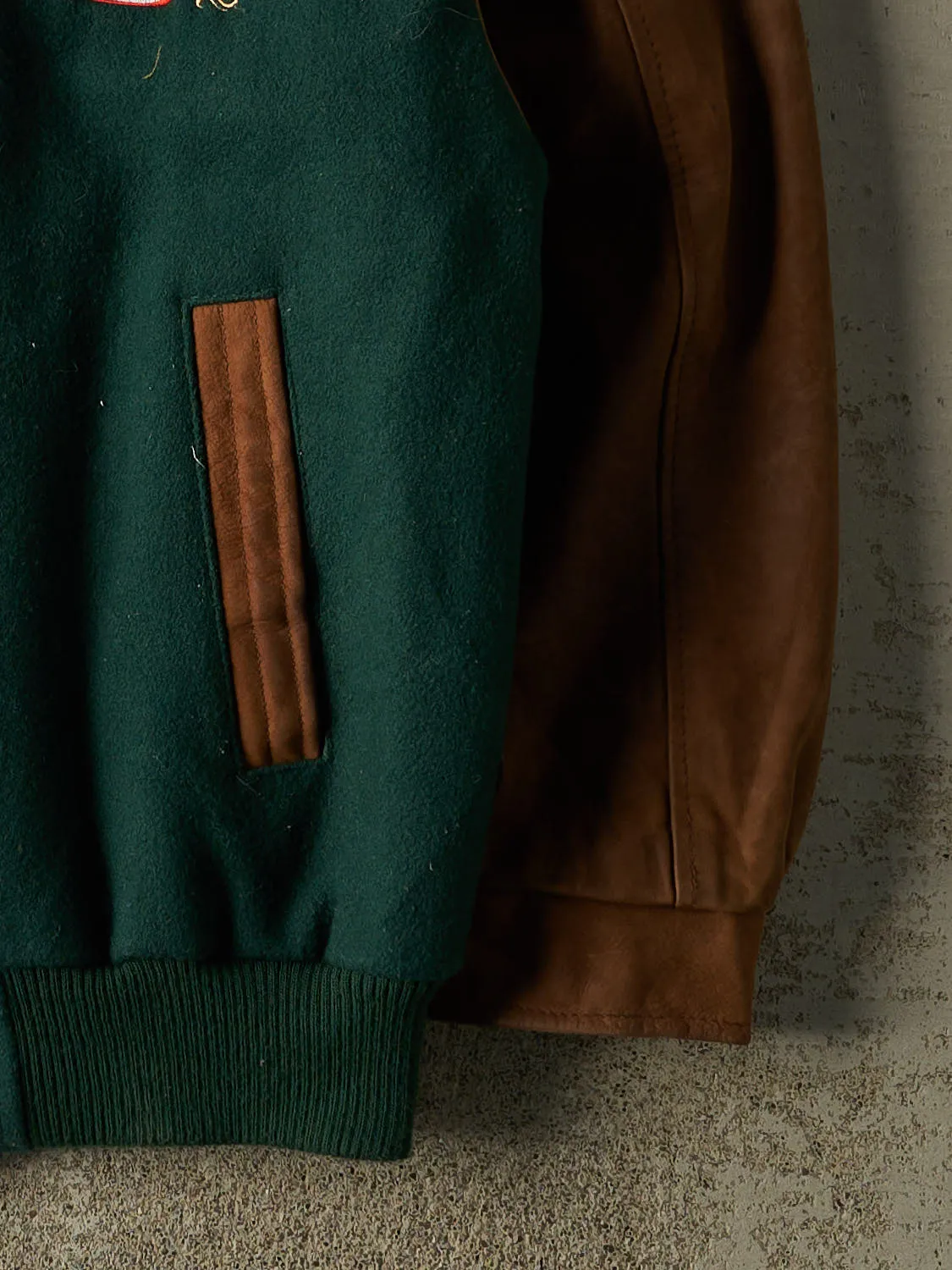 Vintage 90s Green Kraft Embroidered Varsity Jacket (L/XL) sold by Rebalance Vintage product image thumbnail 4