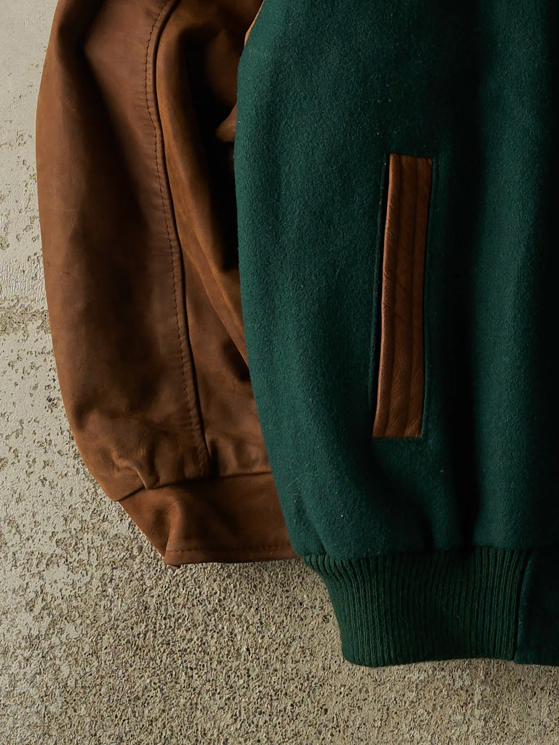 Vintage 90s Green Kraft Embroidered Varsity Jacket (L/XL) sold by Rebalance Vintage product image thumbnail 3