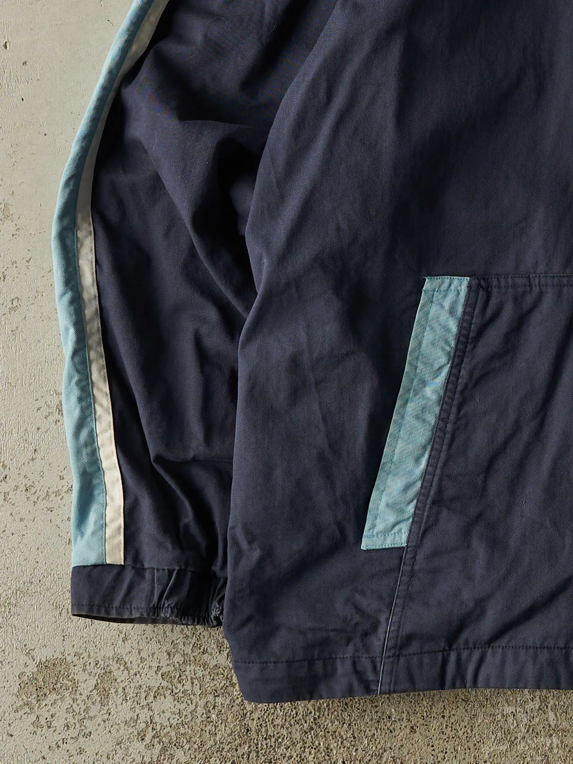 Vintage Y2K Navy Blue Nike Embroidered Hooded Windbreaker Jacket (XXXL) sold by Rebalance Vintage product image thumbnail 3