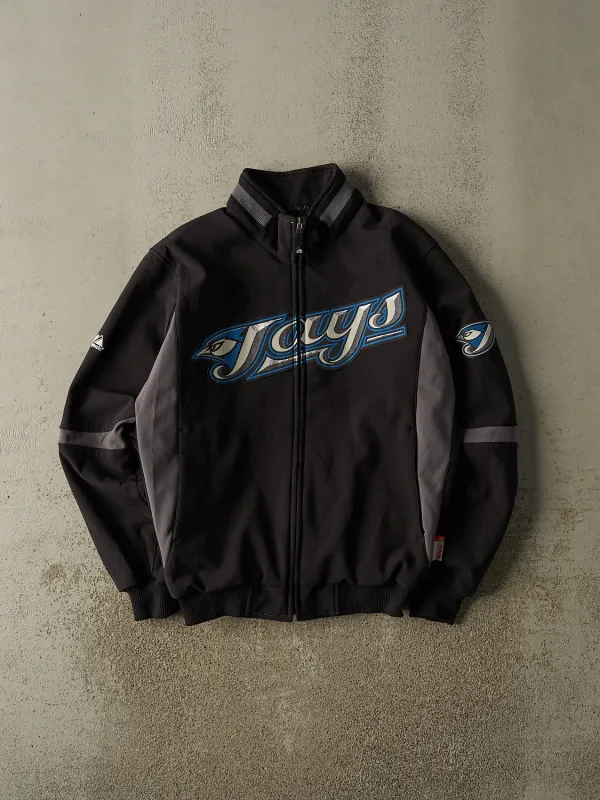 Vintage Y2K Black Toronto Blue Jays Zip Up Coaches Jacket (M/L) made by Rebalance Vintage