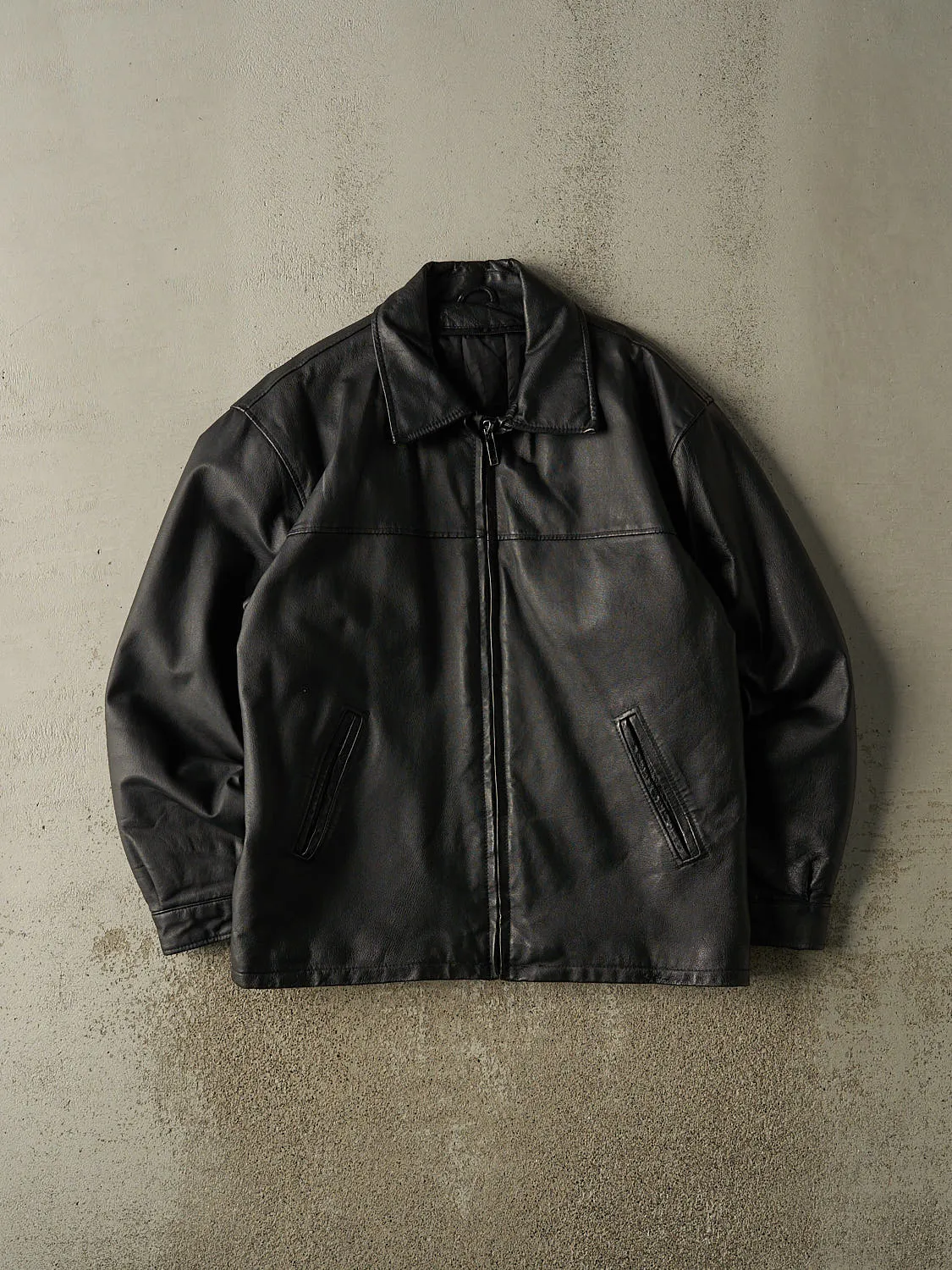 Vintage 90s Black Leather Jacket (XL/XXL) sold by Rebalance Vintage
