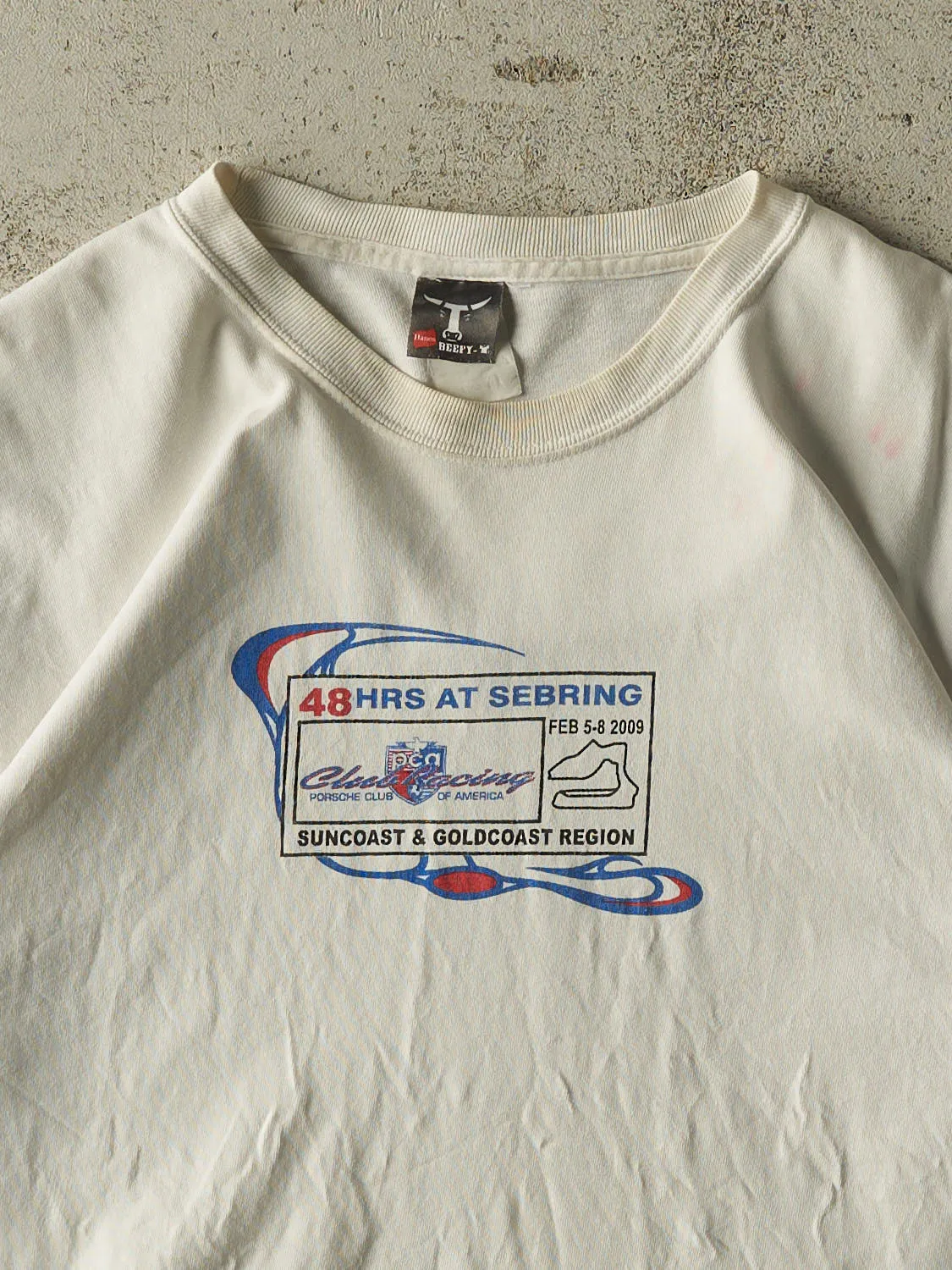 Vintage 09' White Porsche Club of America Racing Tee (M/L) sold by Rebalance Vintage product image thumbnail 3