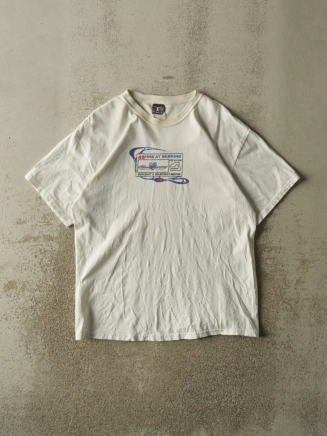Vintage 09' White Porsche Club of America Racing Tee (M/L) sold by Rebalance Vintage