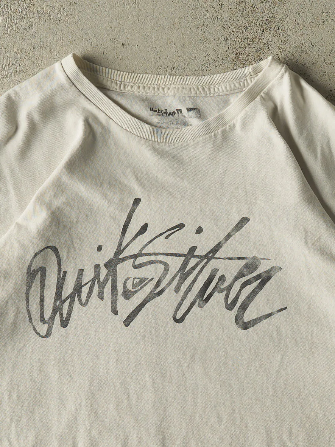 Vintage Y2K White Quiksilver Tee (L/XL) sold by Rebalance Vintage product image thumbnail 2