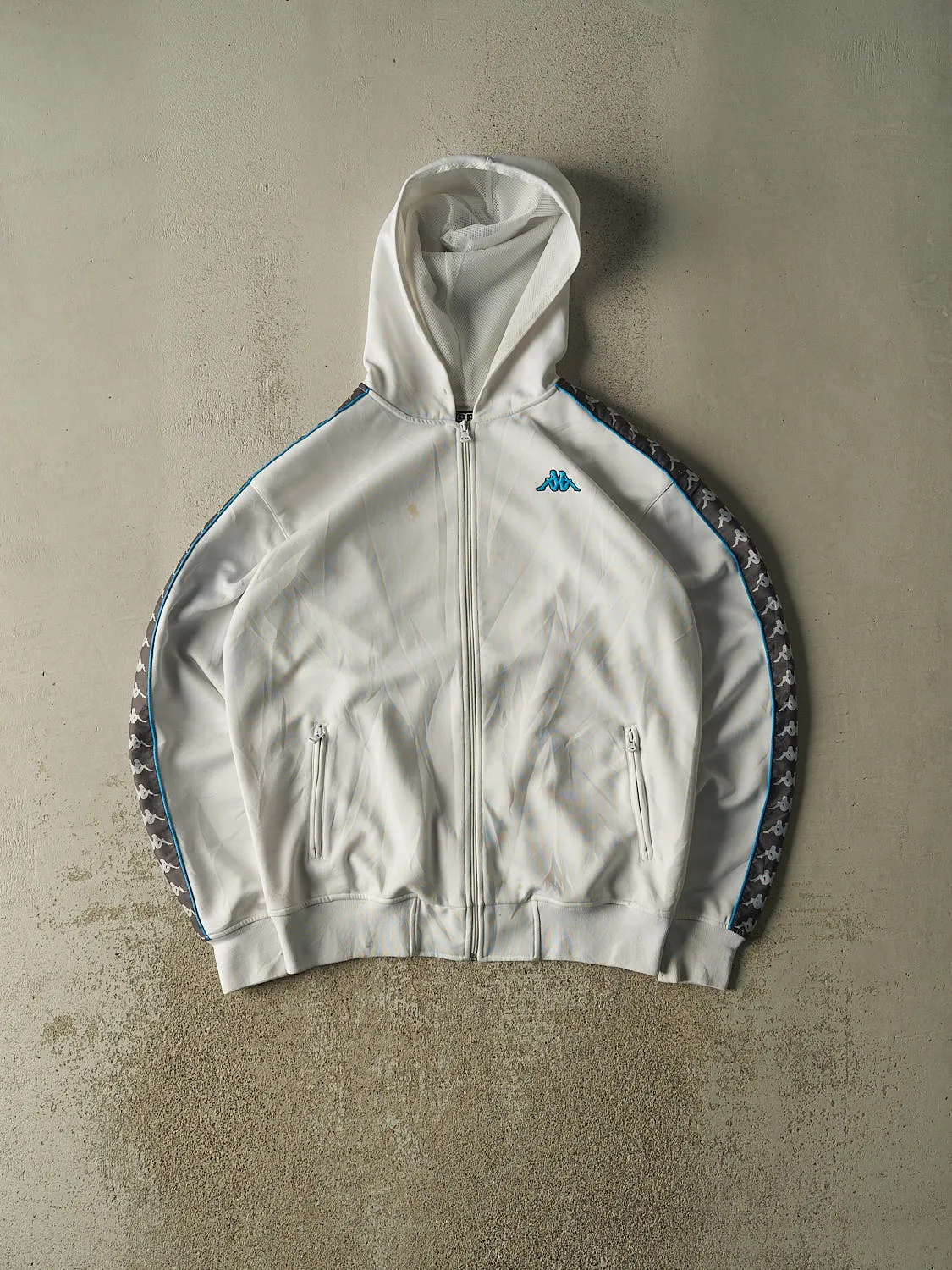 Vintage Y2K White Kappa Zip Up Hoodie (XL/XXL) sold by Rebalance Vintage