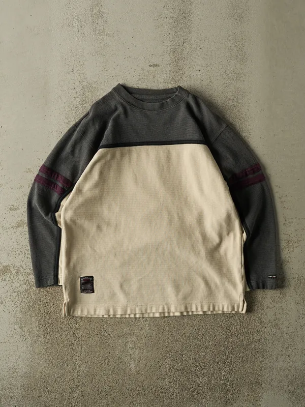 Vintage Y2K Beige Point Zero Thermal Long Sleeve (M/L) made by Rebalance Vintage