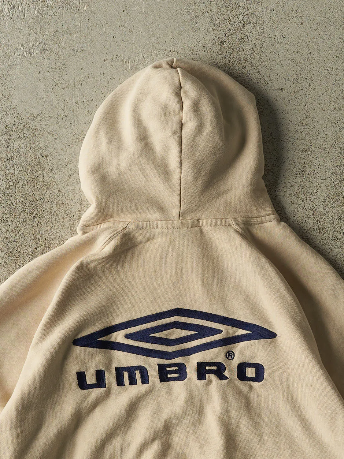 Vintage Y2K Beige Umbro Embroidered Hoodie (S) sold by Rebalance Vintage product image thumbnail 4