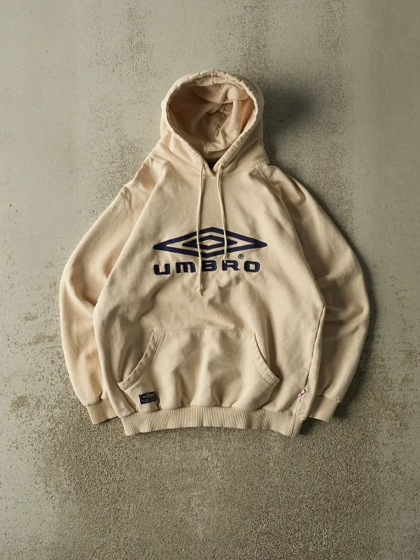 Vintage Y2K Beige Umbro Embroidered Hoodie (S) made by Rebalance Vintage