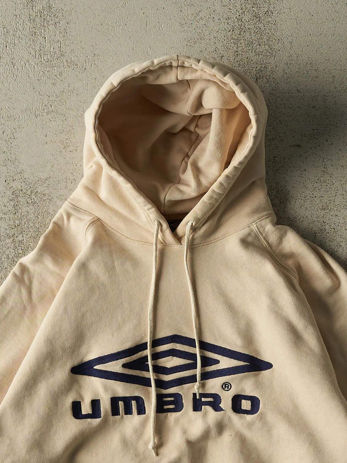 Vintage Y2K Beige Umbro Embroidered Hoodie (S) sold by Rebalance Vintage product image thumbnail 3