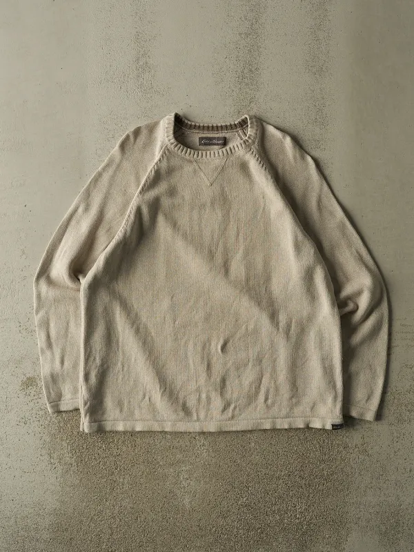 Vintage 90s Beige Eddie Bauer Knit (XL) made by Rebalance Vintage
