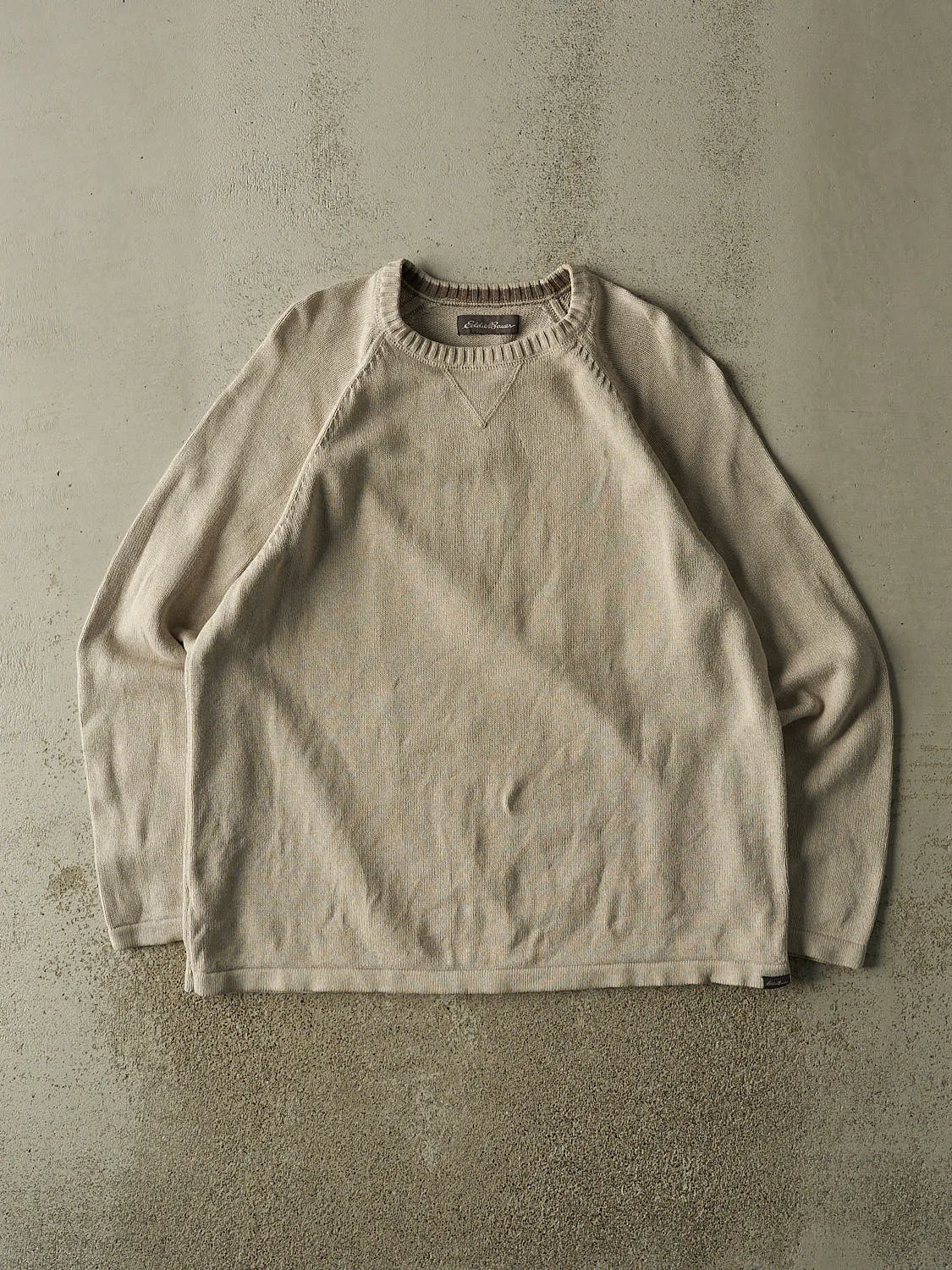 Vintage 90s Beige Eddie Bauer Knit (XL) sold by Rebalance Vintage