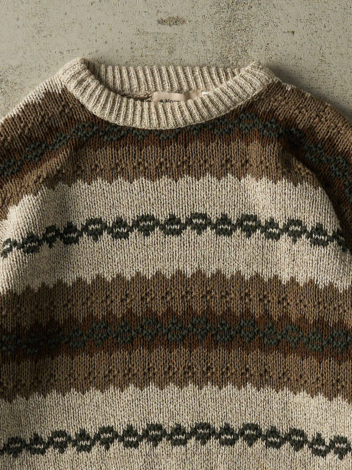 Vintage 90s Beige Patterned Knit (M/L) sold by Rebalance Vintage product image thumbnail 2