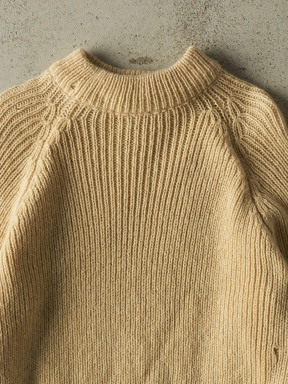 Vintage 80s Beige Mock Neck Knit (S/M) sold by Rebalance Vintage product image thumbnail 2
