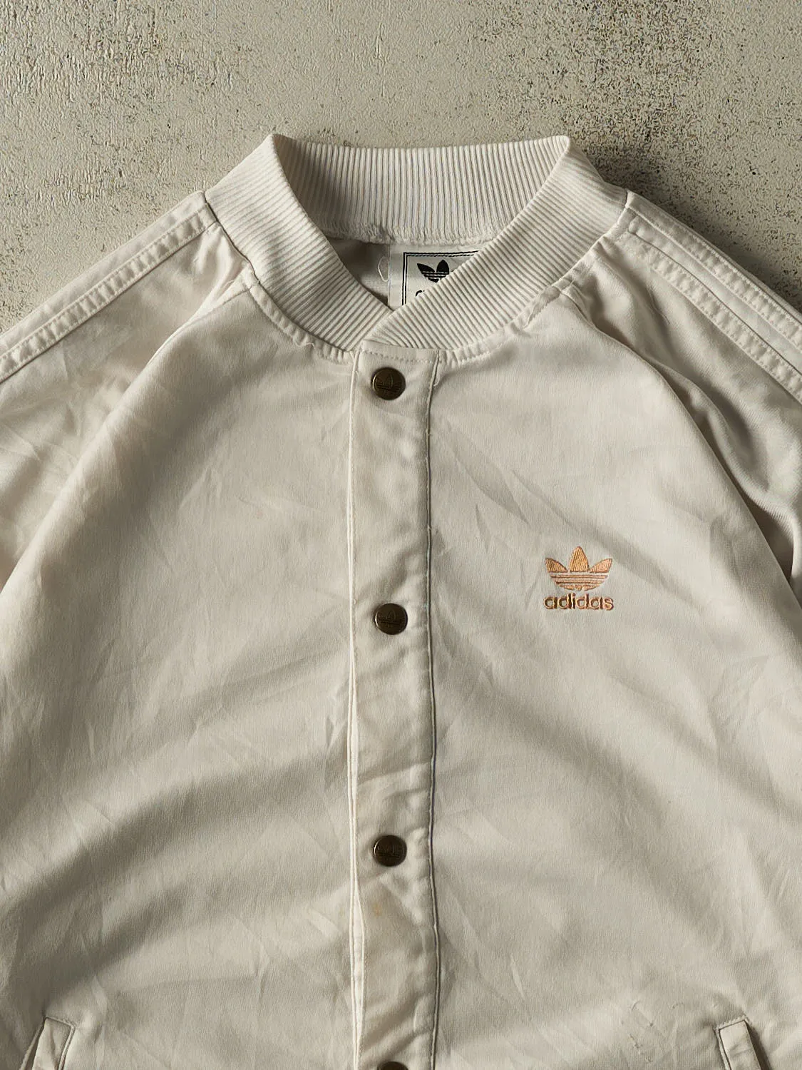 Vintage Y2K White Adidas Track Jacket (L/XL) sold by Rebalance Vintage product image thumbnail 2