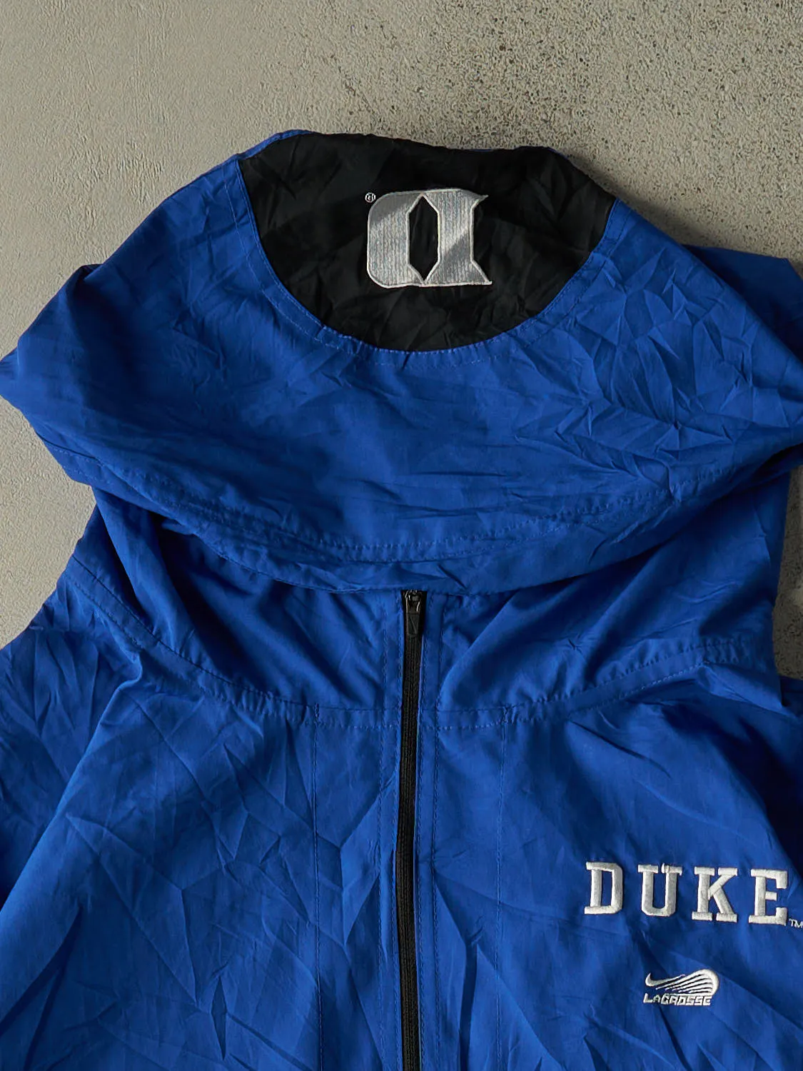 Vintage Y2K Blue Nike Duke University Quarter Zip Windbreaker Jacket (XXXL) sold by Rebalance Vintage product image thumbnail 4