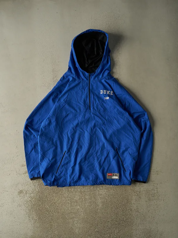 Vintage Y2K Blue Nike Duke University Quarter Zip Windbreaker Jacket (XXXL) made by Rebalance Vintage