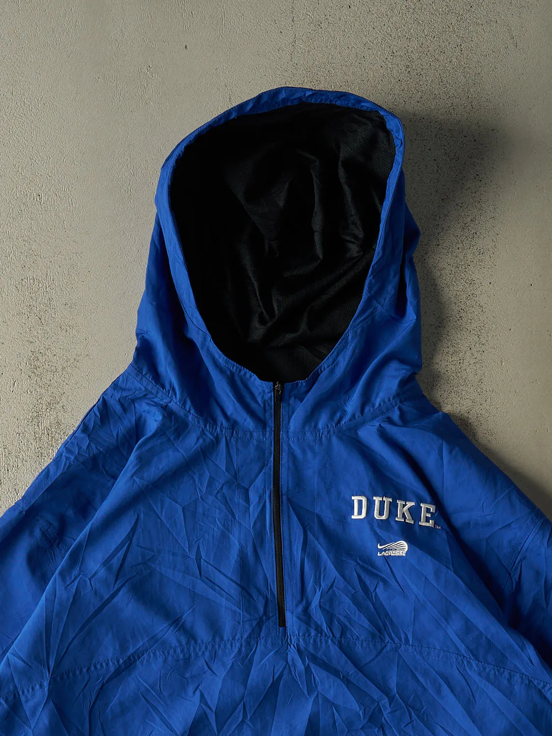 Vintage Y2K Blue Nike Duke University Quarter Zip Windbreaker Jacket (XXXL) sold by Rebalance Vintage product image thumbnail 2
