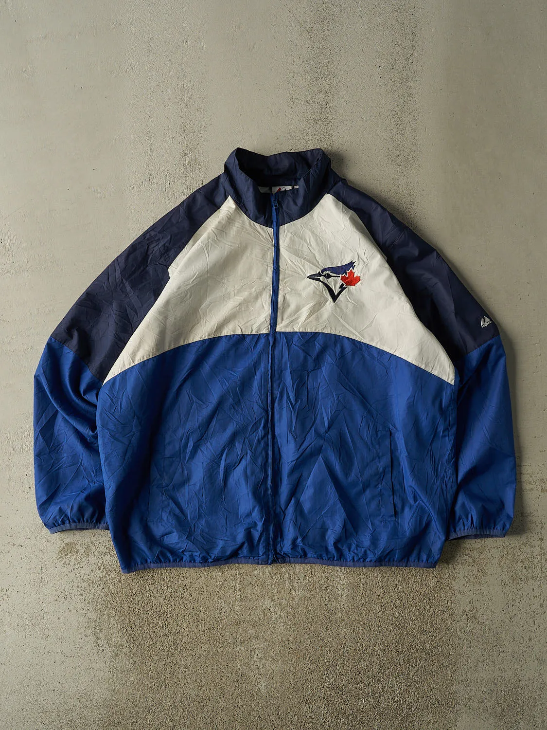 Vintage Y2K Blue Toronto Blue Jays Windbreaker Jacket (XXXL) sold by Rebalance Vintage