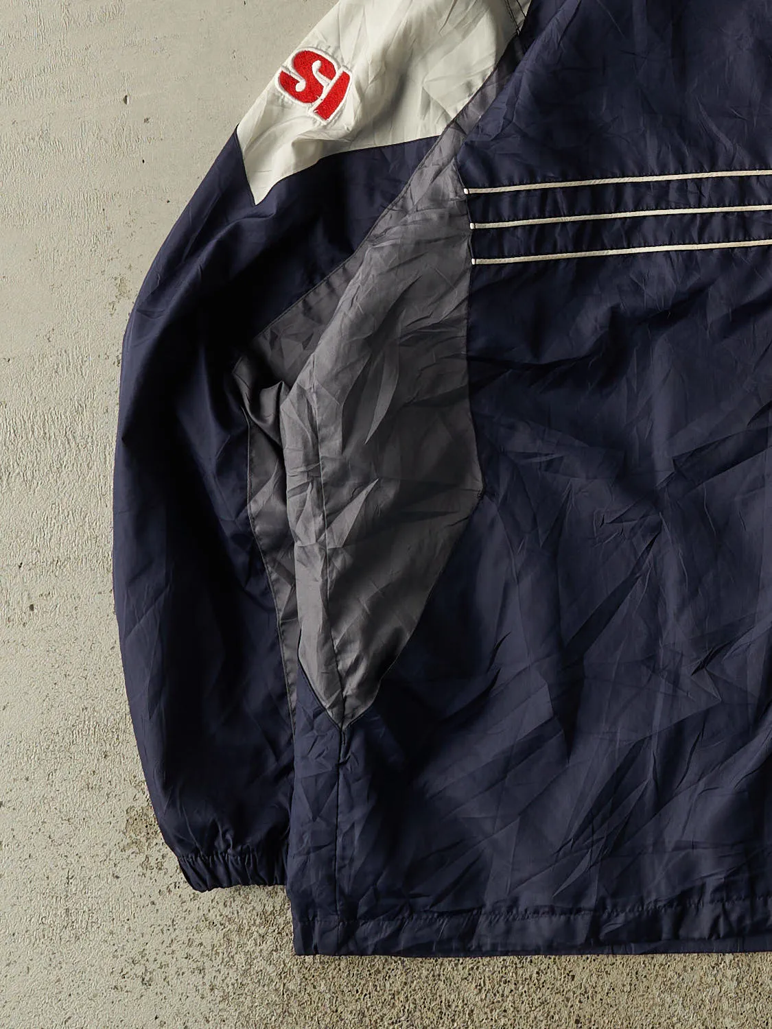 Vintage Y2K Navy Blue New England Patriots Track Jacket (XXL) sold by Rebalance Vintage product image thumbnail 3