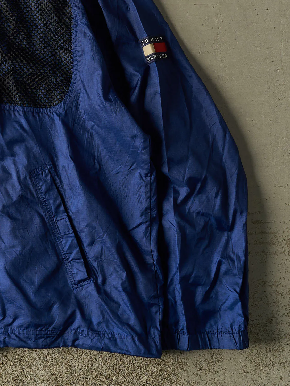 Vintage 90s Navy Blue Tommy Hilfiger Rain Jacket (XXL/XXXL) sold by Rebalance Vintage product image thumbnail 3